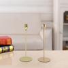 Novo Suporte de Velas de Ferro Dourado Mesa de Jantar Cabeça Única Criativo Romântico Galvanoplastia Casamento Decoração de Castiçal Dourado