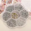 Caixa com 7 Compartimentos Fecho Lagosta de Argola Única Acessórios de Material para Brincos DIY Feitos à Mão, Acessórios de Orelha, Pulseiras com Contas, Acessórios de Joias