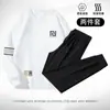 [Conjunto de Moletom] Conjunto Casual de Moletom Masculino Primavera e Outono Nova Moda Mais Fácil de Combinar Esportivo Respirável Tendência