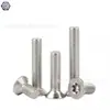 Tornillos de Cabeza Avellanada en Forma de Estrella con Rosca Interna Iso14581, Tornillos de Estrella Antirrobo, Tornillos Endurecidos Grado 6.8 Niquelados