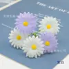 Fio de Flores Crisântemo Artificial Phoenopsis para Decoração de Casa Kit de Materiais DIY, Materiais para Caixa de Flores, Cabeças de Flores de Seda, Fazendo 5 Margaridas Pequenas