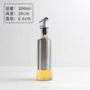 Aço inoxidável japonês cozinha pote de óleo prensa vidro não vaza garrafa de óleo à prova de poeira molho de soja vinagre garrafa pote de óleo perfumado pequeno atacado