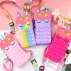 Exterminador de Roedores Bolsa Transversal de Silicone Bolsa de Brinquedo Infantil Bolsa de Ombro Transversal Pequena para Menina Cartoon Impermeável Porta-Moedas
