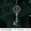 Pingente de Decoração de Natal Transfronteiriço, Pingente de Natal de Cristal de Alta Transparência com Alce e Estrela de Cinco Pontas, Decoração Criativa para Árvore de Natal