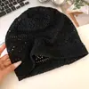 Novo Gorro de Renda de Cor Sólida para Mulheres, Fino Respirável Estilo Coreano para Primavera e Verão, Turbante para Afinar o Rosto, Chapéu Versátil