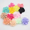 Flor de cinco pétalos roscada accesorios para ropa tocado infantil flor pequeña flor redonda pequeña cosida a mano flor de cinta accesorios decorativos