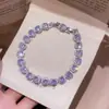 Pulsera Geométrica de Zirconia Francesa con Forma de Gota de Agua Exquisita Nicho de Gama Alta Personalidad Pulsera de Mano Temperamento Versátil Retro Joyería de Mano para Mujer