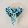 Chal Estilo Pintura al Óleo con Colgante de Perla, Chal Pequeño para Hombros para Mujer, Cuello Falso Decorativo de Anacardo de Alta Gama, Chaleco para Habitación con Aire Acondicionado