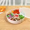 Plato Creativo Simple para Fruta Seca con Tapa Formato Dividido Sala de Estar Familiar Plato para Fruta de Año Nuevo Plato para Dulces y Semillas de Melón de Plástico