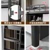Cama litera para dormitorio de estudiante universitario Cama combinada Cama para adultos para el hogar Apartamento Cama de hierro forjado Apartamento pequeño Cama elevada alta y baja