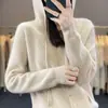 Sudadera con capucha de punto para mujer, nueva para otoño e invierno, transfronteriza, de manga larga, prenda exterior versátil, suéter