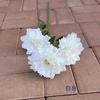 Simulação de 3 cabeças hibisco peônia cenário de salão de casamento Estrada arranjo de flores de chumbo adereços de fotografia de casa ornamentos florais