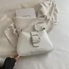 Outono/Inverno 2026 Estilo Simples Moda Coreana Bolsa Trendy Feminina de Axila, Cor Sólida, Textura Vintage, Bolsa de Ombro Versátil para o Dia a Dia