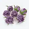 Cabeças de Flores de Rosa Simuladas, Flores Artificiais de Tecido de Seda Enrolado de Alta Qualidade, Arranjos de Parede de Flores para Casamento, Materiais Florais Decorativos, Flores DIY Feitas à Mão