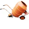 Mezcladora de Concreto Eléctrica Manual Móvil Pequeña 220V Obra de Construcción Mezcladora de Tambor para Concreto y Mortero