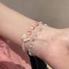 Pulsera de acrílico con cuentas de mariposa colorida para mujer, verano, diseño de nicho ins, pulsera simple que combina con todo, pulsera ajustable