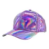 Boné de Beisebol Curvo Colorido de Couro Envernizado Tendência College Masculino e Feminino Face Brilhante Hip-Hop Skate Bico de Pato Chapéu