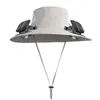 Chapéu com Ventilador Movido a Energia Solar, Chapéu de Pesca Integrado, Chapéu para Caminhada ao Ar Livre com Ventilador, Chapéu de Proteção Solar