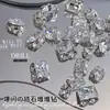 Arte de Uñas Circonita Blanca Montón Diamante Producto Terminado Brillante Cuadrado Gordo Ángulo Recto Huevo de Paloma Corazón Diamante de Uña Bola Accesorios Venta al por Mayor