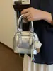 Bolso Bowling de Lujo de Nicho Estilo Universitario Retro, Bolso Boston de Hombro Versátil y de Moda para Mujer
