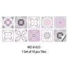 10 piezas de azulejos románticos de color rosa para armario, mesa, decoración de armario, autoadhesivos, superficie extraíble, película brillante