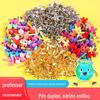 Cor de pé duplo prego de dois pés prego artesanal diy material garra prego produção infantil cor acessórios de papel prego decorativo