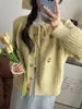Suave y delicado abrigo suéter bordado dulce fufu para mujer, nuevo cárdigan de punto estilo coreano para otoño e invierno