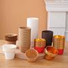 Molde para hornear dorado plateado mediano con borde rizado flanjeado plegado vaso de papel para pastel Molde para hornear vaso resistente a altas temperaturas 50 Piezas
