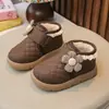 Botas de Nieve de Invierno para Niñas con Forro de Felpa, Suela Suave, Antideslizantes, Zapatos de Algodón de Princesa para Niños de 3 a 6 Años, Botas Cálidas de Algodón para Niños