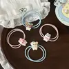 Pijama de Banda de Goma Doble Fina, Ligas para el Cabello de Oso y Conejo Lindos, Cuerda para Cola de Caballo Femenina, Dulces y Suaves Accesorios para el Cabello de Dibujos Animados para Mujeres