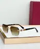 Ct0623 Nuevas Gafas de Sol de Lujo Sin Marco Transfronterizas de Gama Alta para Hombre Gafas de Sol Estilo Calle Anti-UV Gafas Ópticas de Moda para Mujer
