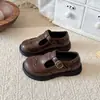 Zapatos retro de moda para niñas con suela blanda, modelo primavera y otoño 2026, estilo británico, zapatos de princesa para niñas, zapatos negros de actuación para niños
