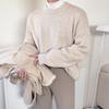 Suéter de gola redonda MYQ masculino outono e inverno coreano solto estilo preguiçoso e elegante pulôver grosso suéter de manga comprida