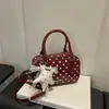 Bolso Casual de Lunares para Comercio Exterior Estilo Coreano 2026 Nuevo de Moda Bolso de Mano Boston Hombro Cruzado para Mujer