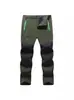 Calça Rushant de Fleece para Exterior Transfronteiriça Masculina Impermeável Soft Shell Calça de Esqui Calça com Forro de Fleece à Prova de Vento Escalada em Montanha Comércio Exterior Calça de Secagem Rápida