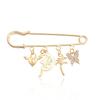 Broche con borlas simples y múltiples elementos, accesorio de joyería transfronteriza europea y americana, broche exagerado con microdiamantes geométricos y mariposa para mujer