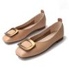 N1-60 Huide Yixinda 2025 Sapatos Rasos Femininos com Solas Macias e Bico Quadrado, Sapatos Slip-On Versáteis