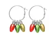 Pendientes de Aleación Navideños Transfronterizos Paquete de Regalo Navideño Versátil Ganchos para Orejas de Campana Navideña Pendientes de Regalo para Fiesta y Festividad