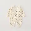 Mameluco para Bebé Clase A Unisex Algodón Puro Atuendo de Mariposa Ropa Interior para Recién Nacido con Botones Laterales y Atar Traje para Gatear Ropa de Exterior