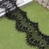 Borda de Renda com Bordado de Cílios em Nylon em Estoque, Borda de Renda Vazada para Decoração de Lingerie e Pijamas, Borda de Renda Leve