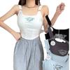 Camisola Pequeña Estampada con Letras 'Pure Desire' Ropa Interior para Mujer Estilo Chica Caliente Hermosa Costura Trasera con Tirantes Ropa Interior con Espalda Hermosa
