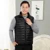 Chaleco chaqueta acolchado de algodón de alta calidad para hombre cuello alto casual para mediana edad y ancianos moda ligera holgado cómodo tipo abuelo abrigo corto para hombre