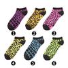 Transfronteiriço 5 pares de meias meias curtas masculinas primavera e verão finas pintura a óleo estampa de leopardo personalidade moda marca moderna masculina meias soquete modernas