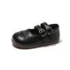 Zapatos Individuales Retro de Estilo Coreano para Niñas con Parche de Velcro y Punta Redonda, Novedad Primavera/Otoño 2026, Zapatos Mary Janes de Suela Suave para Niños Pequeños, Zapatos de Piel