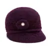 Invierno Nuevo Sombrero de Lana Forrado de Polar Cálido Sombrero de Pescador Sombrero de Lana para Madre de Mediana Edad y Ancianos Prueba de Frío Sombrero de Lana para Abuela Transfronterizo