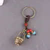 Llavero Colgante Cubo Pequeño con Carácter de Fortuna de Latón para Hombres y Mujeres, Adorno Colgante Personalizado, Colgante de Cobre Puro al por Mayor