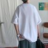 Camiseta de manga corta para hombre, estilo arcoíris de verano, marca de moda, holgada, estilo Hong Kong, camiseta de media manga, informal, moderna, estilo coreano, cuello redondo.