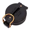 Brújula de viaje plegable para montañismo americano, camping, actividades al aire libre, equitación, aguja norte, ABS negro, brújula de alta precisión