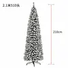 Pinheiro de Natal artificial de PVC para uso doméstico, decoração de cena de neve, enfeite de shopping para feriados Árvore de Natal Flocada 1,8m