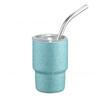 Cross-border Amazon 3oz Aço Inoxidável Mini Palha Pequeno Vinho Copo de Vidro Car Camada Dupla Taça Térmica de Pequena Capacidade